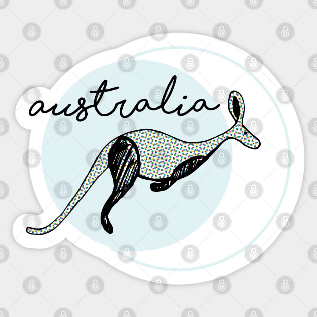 AUSTRALIA KANGAROO | POP ART | HAND DRAWN Sticker by YourGoods